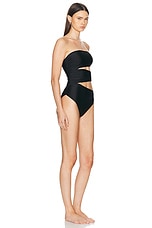 SIMKHAI Esmeralda One Piece Swimsuit in Black, view 2, click to view large image.