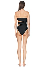 SIMKHAI Esmeralda One Piece Swimsuit in Black, view 4, click to view large image.