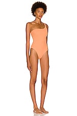 SIMKHAI Shayna Swimsuit in Papaya, view 2, click to view large image.