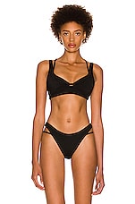 SIMKHAI Dani Bikini Top in Black, view 1, click to view large image.