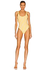 SIMKHAI Rosabel Swimsuit in Daffodil, view 1, click to view large image.