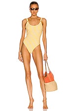 SIMKHAI Rosabel Swimsuit in Daffodil, view 4, click to view large image.