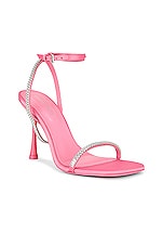 SIMKHAI Luxon Crystal Harness Sandal in Taffy, view 2, click to view large image.