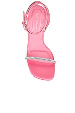 SIMKHAI Luxon Crystal Harness Sandal in Taffy, view 4, click to view large image.