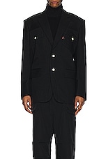 Junya Watanabe Levi's W Blazer in Black, view 4, click to view large image.