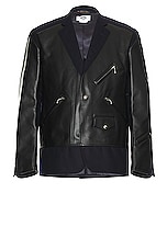 Junya Watanabe Brooks Brothers Blazer in Navy & Black, view 1, click to view large image.