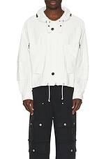 Junya Watanabe Nylon Rip Stop Jacket in White, view 5, click to view large image.