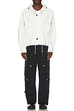 Junya Watanabe Nylon Rip Stop Jacket in White, view 6, click to view large image.