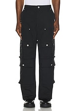 Junya Watanabe Oxford Cargo Pants in Black, view 4, click to view large image.