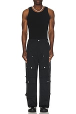 Junya Watanabe Oxford Cargo Pants in Black, view 6, click to view large image.