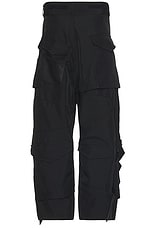 Junya Watanabe Cargo Pants in Black, view 2, click to view large image.