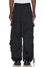 Junya Watanabe Cargo Pants in Black, view 4, click to view large image.