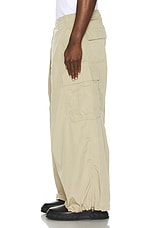 Junya Watanabe Oxford Cargo Pants in Beige, view 5, click to view large image.
