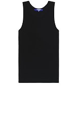 Junya Watanabe Rib Knit Tank in Black, view 1, click to view large image.