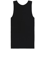 Junya Watanabe Rib Knit Tank in Black, view 2, click to view large image.