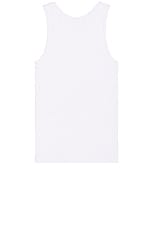 Junya Watanabe Rib Knit Tank in White, view 2, click to view large image.