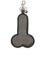 JW Anderson Crystal Penis Keyring in Black, view 2, click to view large image.