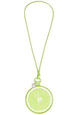 JW Anderson Lime Keyring in Lime, view 1, click to view large image.