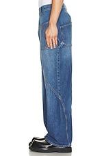 JW Anderson Twisted Workwear Jeans in Light Blue, view 5, click to view large image.