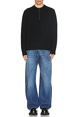 JW Anderson Wire Puller Jumper in Black, view 5, click to view large image.