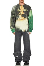 JW Anderson Printed Jumper in Emerald, view 5, click to view large image.