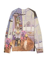 JW Anderson Printed Jumper in Blue, view 2, click to view large image.