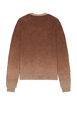 JW Anderson V-Neck Gradient Jumper in Chocolate Brown, view 2, click to view large image.