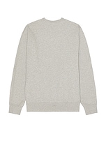 JW Anderson Puffin Embroidery Sweatshirt in Mid Grey Melange, view 2, click to view large image.