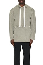 JW Anderson Garment Dye Hoodie in Grey, view 3, click to view large image.