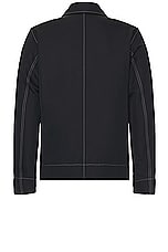 JW Anderson Contrast Seam Workwear Jacket in Black, view 2, click to view large image.