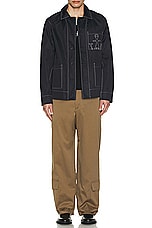 JW Anderson Contrast Seam Workwear Jacket in Black, view 4, click to view large image.