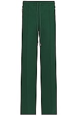 JW Anderson Bootcut Track Pants in Racing Green, view 1, click to view large image.