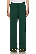 JW Anderson Bootcut Track Pants in Racing Green, view 3, click to view large image.