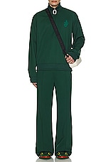 JW Anderson Bootcut Track Pants in Racing Green, view 5, click to view large image.