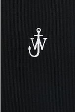 JW Anderson Anchor Embroidery Tank Top in Black, view 3, click to view large image.