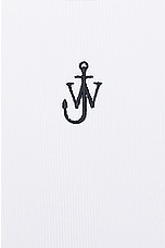 JW Anderson Anchor Embroidery Tank Top in White, view 3, click to view large image.