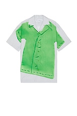 JW Anderson Clay Trompe L'oeil Print Short Sleeve Shirt in Light, view 1, click to view large image.