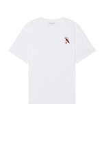 JW Anderson Puffin Embroidery T-Shirt in White, view 1, click to view large image.