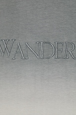 JW Anderson Logo Embroidery Gradient T-Shirt in Grey, view 3, click to view large image.