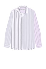 JW Anderson Multi Stripe Patchwork Shirt in Multi, view 1, click to view large image.