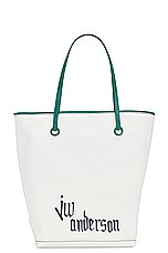 JW Anderson Anchor Tall Tote in Natural & Multi, view 2, click to view large image.