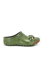 JW Anderson x Wellipets Frog Loafer in Green, view 1, click to view large image.