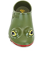 JW Anderson x Wellipets Frog Loafer in Green, view 4, click to view large image.