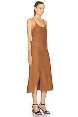 JW Anderson Twisted Strappy Dress in Caramel, view 2, click to view large image.