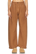 JW Anderson Twisted Seam Trouser in Caramel, view 1, click to view large image.