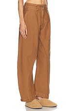 JW Anderson Twisted Seam Trouser in Caramel, view 2, click to view large image.