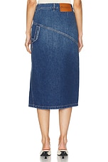 JW Anderson Twisted Midi Skirt in Light Blue, view 4, click to view large image.