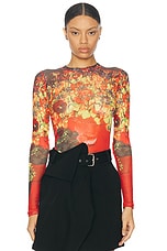 JW Anderson Long Sleeve Top in Red, view 1, click to view large image.