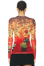 JW Anderson Long Sleeve Top in Red, view 3, click to view large image.