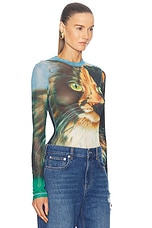 JW Anderson Long Sleeve Top in Emerald, view 2, click to view large image.